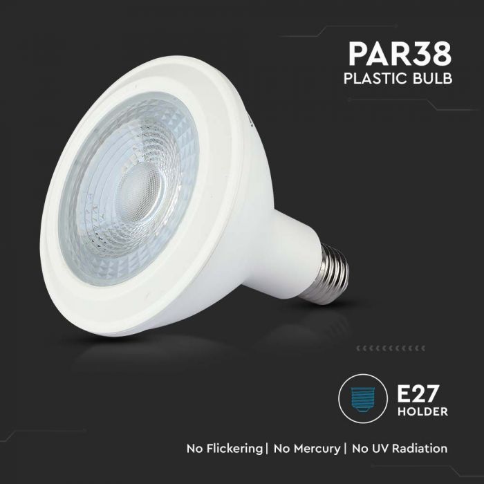 E27 12.8W(930Lm) LED Spuldze, V-TAC SAMSUNG, PAR38, IP20, garantija 5 gadi, silti balta gaisma 3000K
