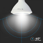 E27 12.8W(930Lm) LED Spuldze, V-TAC SAMSUNG, PAR38, IP20, garantija 5 gadi, silti balta gaisma 3000K