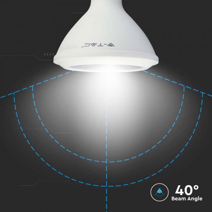 E27 12.8W(930Lm) LED Spuldze, V-TAC SAMSUNG, PAR38, IP20, garantija 5 gadi, silti balta gaisma 3000K