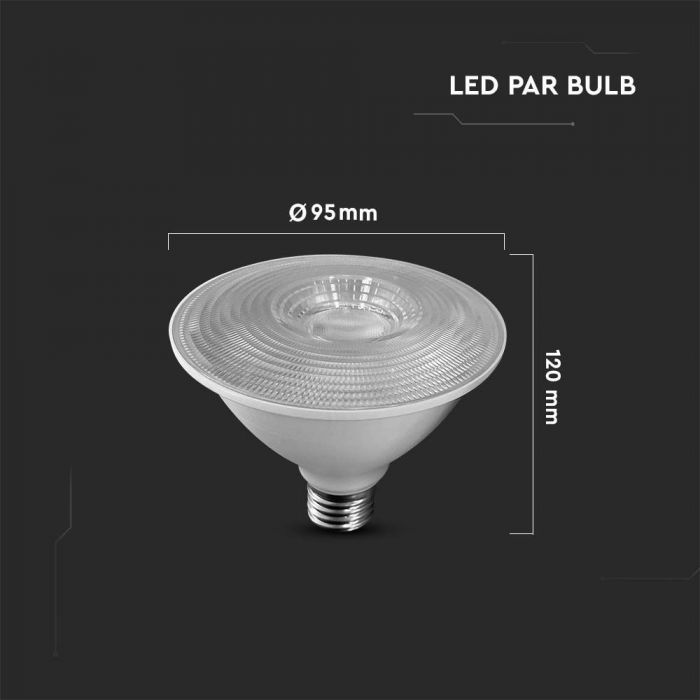 E27 11W(800Lm) LED-pirn, V-TAC SAMSUNG, PAR30, IP20, 5 aastat garantiid, 6500K jaheda valge valgus