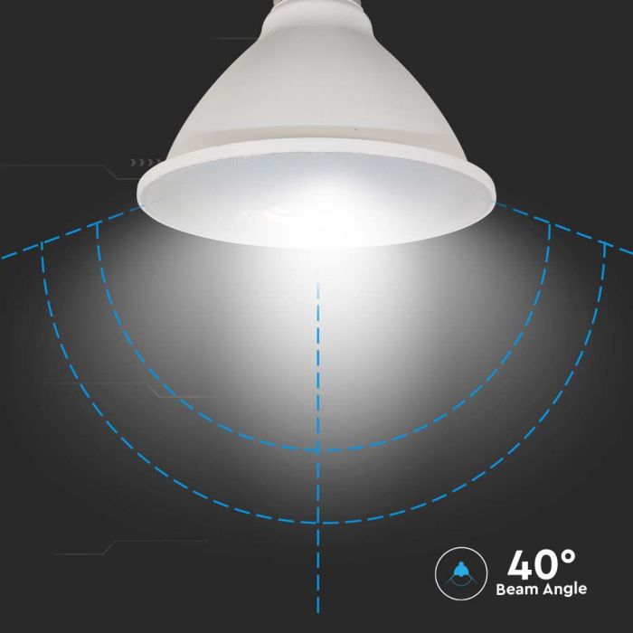 E27 11W(800Lm) LED-pirn, V-TAC SAMSUNG, PAR30, IP20, 5 aastat garantiid, 6500K jaheda valge valgus