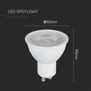 GU10 6W(445Lm) LED-lampa, V-TAC SAMSUNG, 5 års garanti, IP20, kallvit 6500K