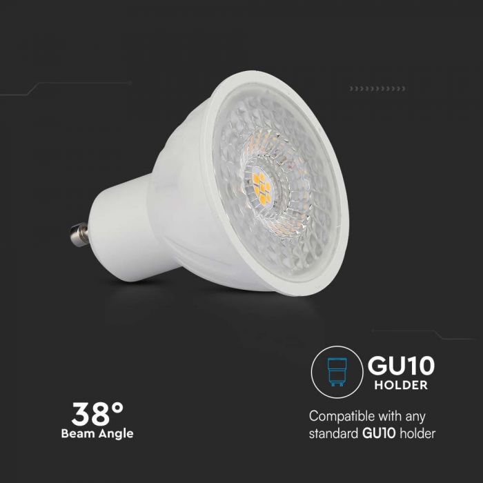 GU10 6W(445Lm) LED Spuldze, V-TAC SAMSUNG, garantija 5 gadi, IP20, auksti balta gaisma 6500K
