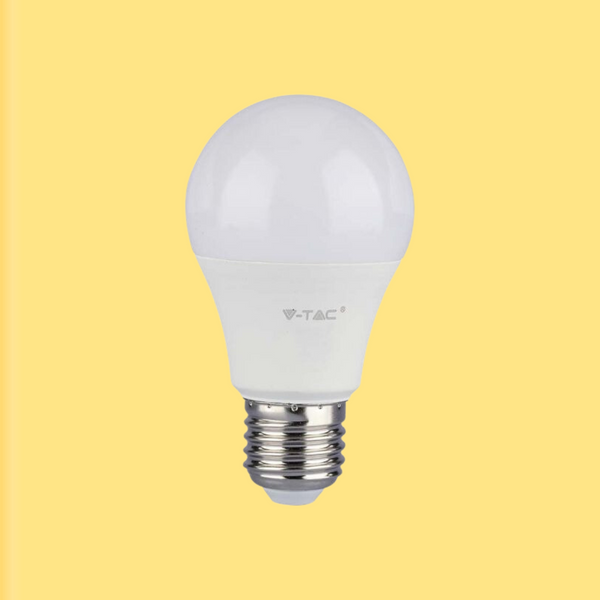 10.5W (1055Lm) LED-lambi, V-TAC SAMSUNG, A60, IP20, 5 aasta garantii, soe valge valgus 3000K