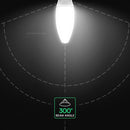60W(6500Lm) LED olīvas formas spuldze, V-TAC VT-260, SMD-CREE, 108Lm/W, IP20, balta, E40, 102x320mm, 300°, 6 gadu garantija, auksti balta gaisma 6500K