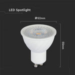 GU10 6W (445Lm) LED-lampa, V-TAC SAMSUNG, IP20, 5 års garanti, 6500K kallvitt ljus