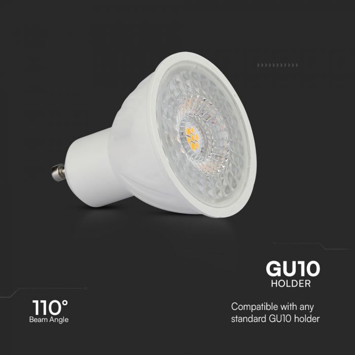 GU10 6W(445Lm) LED Spuldze, V-TAC SAMSUNG, IP20, garantija 5 gadi, auksti balta gaisma 6500K