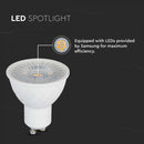 GU10 6W (445Lm) LED-lambid. IP20, V-TAC SAMSUNG, 5 aastat garantiid, soe valge valgus 3000K