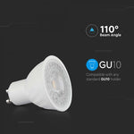 GU10 6W(445Lm) LED Spuldze, V-TAC, IP20, neitrāli balta gaisma 4000K