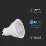 GU10 6W(445Lm) LED Spuldze, V-TAC, IP20, auksti balta gaisma 6500K