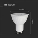 GU10 6W(445Lm) LED spuldze, dimmējama, 38°, V-TAC, CREE LED, IP20, silti balta gaisma 3000K