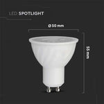 GU10 6W(445Lm) LED Spuldze, V-TAC SAMSUNG, garantija 5 gadi, IP20, neitrāli balta gaisma 4000K