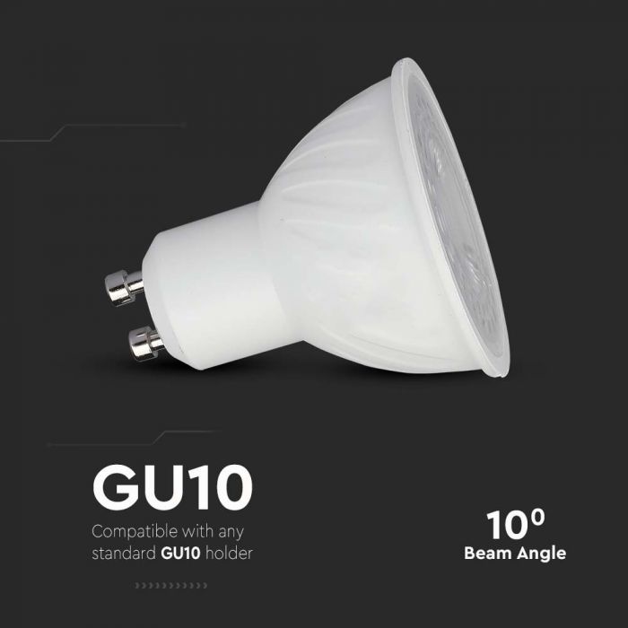 GU10 6W (445Lm) LED-lampa, V-TAC SAMSUNG, 5 års garanti, IP20, neutralvit 4000K
