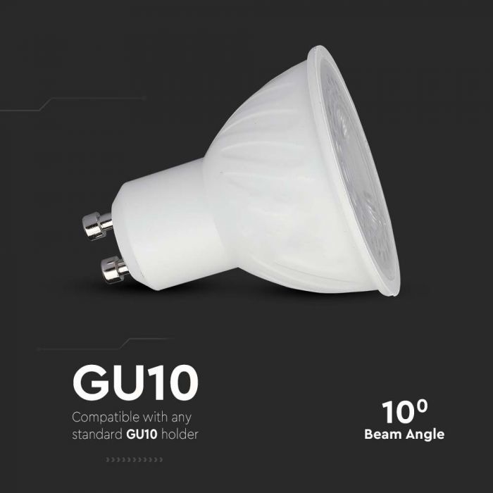 GU10 6W(445Lm) LED Spuldze, V-TAC SAMSUNG, garantija 5 gadi, IP20, neitrāli balta gaisma 4000K