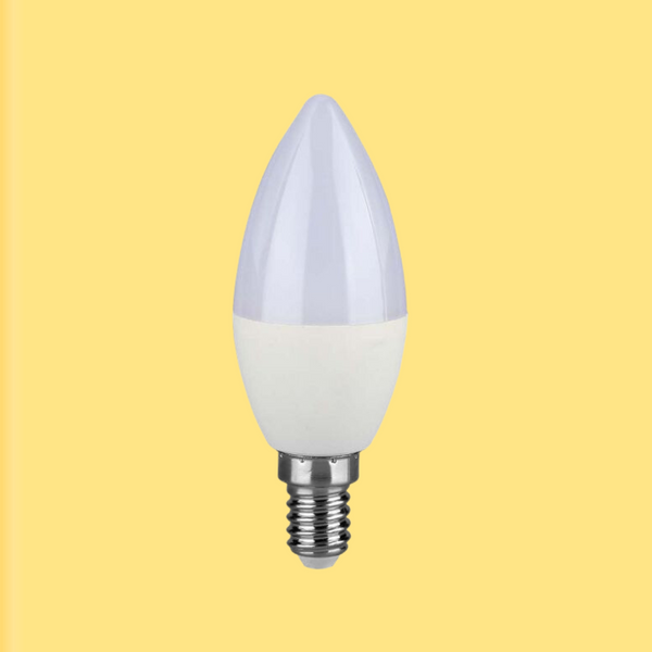 E14 5.5W(470Lm) LED-lambi, küünlakujuline, V-TAC SAMSUNG, IP20, dimmerdatav, soe valge valgus 3000K
