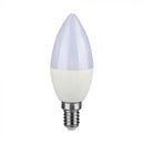 E14 5,5W(470Lm) LED-lampa, ljusformad, V-TAC SAMSUNG, IP20, dimbar, varmvitt ljus 3000K