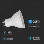 GU10 6W(445Lm) LED Spuldze, IP20, auksti balta gaisma 6500K