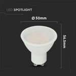 GU10 4.5W(400Lm) LED  SMD-CREE Spuldze, V-TAC, IP20, silti balta gaisma 3000K