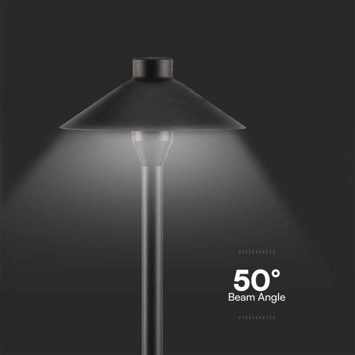 7W(Lm) LED underground vertical garden luminaire, V-TAC SAMSUNG, IP65, black, warm white light 3000K
