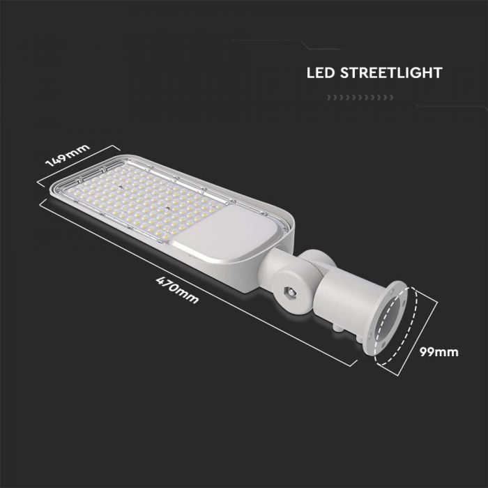 100W(11480Lm) LED ielu laterna, V-TAC SAMSUNG, IP65, pelēka, neitrāli balta gaisma 4000K