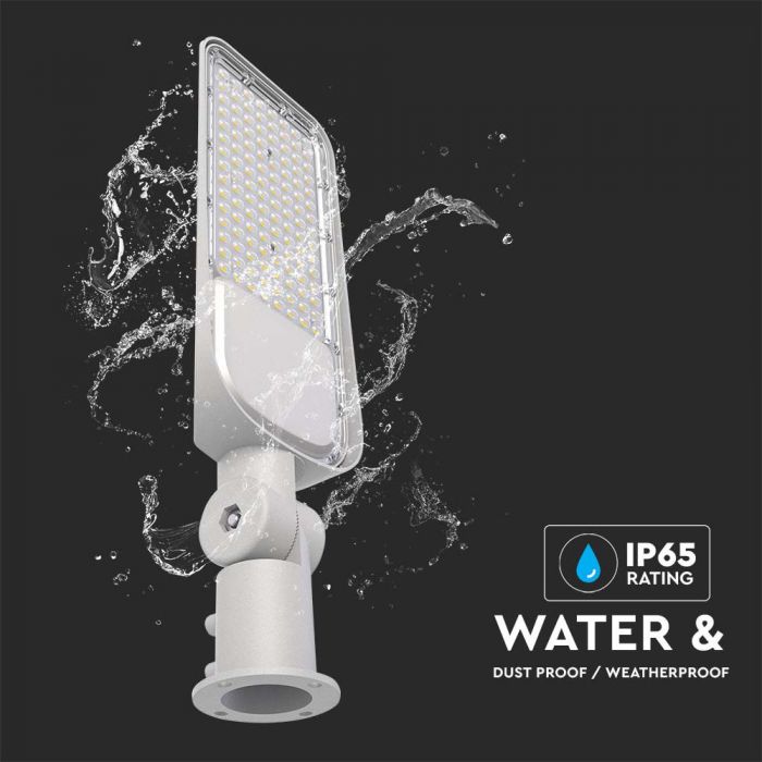 100W(11480Lm) LED ielu laterna, V-TAC SAMSUNG, IP65, pelēka, neitrāli balta gaisma 4000K