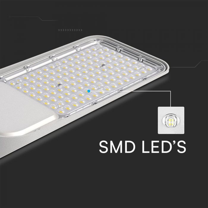 150W(17220Lm) LED gatlykta, V-TAC SAMSUNG, IP65, grå, 5 års garanti, neutralvit 4000K