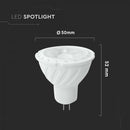 GU 5.3 6W(600Lm) LED Spuldze, V-TAC, IP20, neitrāli balta gaisma 4000K