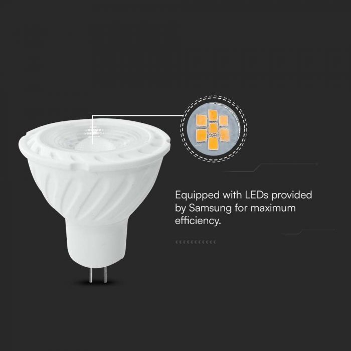 GU5.3 6W (455Lm) V-TAC SAMSUNG glödlampa, IP20, MR16, 38'D, kallvit 6500K