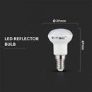 E14 2.9W(250Lm) LED-lambi, V-TAC SAMSUNG, R39, IP20, jaheda valge 6500K