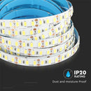 Hind 1m_20W/m(2000Lm/m) 120LED lint, SMD5730, IP20, V-TAC, soe valge valgus 3000K