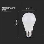 E27 8.5W(806Lm) LED Spuldze A60, V-TAC SAMSUNG, IP20, A58, garantija 5 gadi, neitrāli balta gaisma 4000K