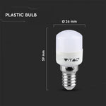E14 2W(180Lm) LED Spuldze, V-TAC, ST26, IP20, silti balta gaisma 3000K