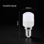 E14 2W(180Lm) LED  SMD-CREE Chip Spuldze, T26, IP20, V-TAC, auksti balta gaisma 6500K