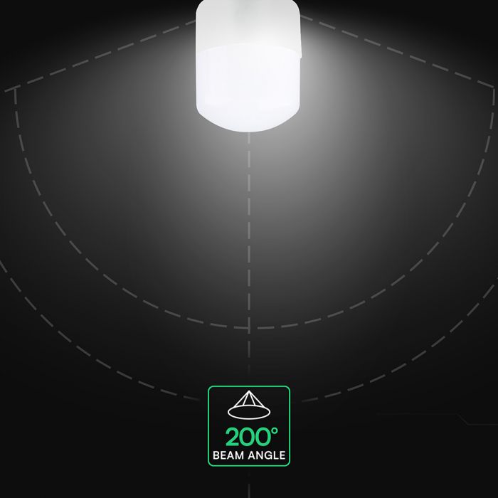 E14 2W(180Lm) LED  SMD-CREE Chip Spuldze, T26, IP20, V-TAC, auksti balta gaisma 6500K
