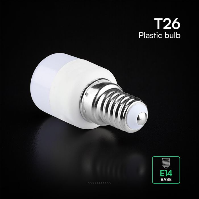 E14 2W(180Lm) LED  SMD-CREE Chip Spuldze, T26, IP20, V-TAC, auksti balta gaisma 6500K
