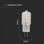 G4 1,1W (100Lm) 12V LED-lampa, V-TAC SAMSUNG, IP20, kallvit 6500K