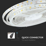Cena par 5m_4.8W(500Lm) LED Lente, 12V, IP65 ūdensdroša, neitrāli balta gaisma 4000K