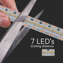 Cena par 1m_22W/m(2100Lm/m) 0.92A/m, LED Lente, V-TAC, 11mm, ūdensnedroša IP20, 24V, silti balta gaisma 3000K