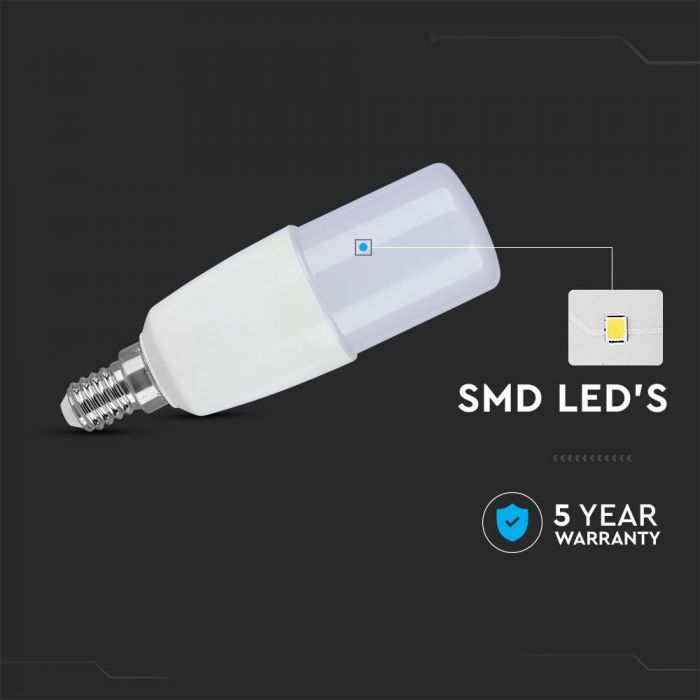 E14 7.5W(660Lm) LED Spuldze, V-TAC SAMSUNG, IP20, neitrāli balta gaisma 4000K