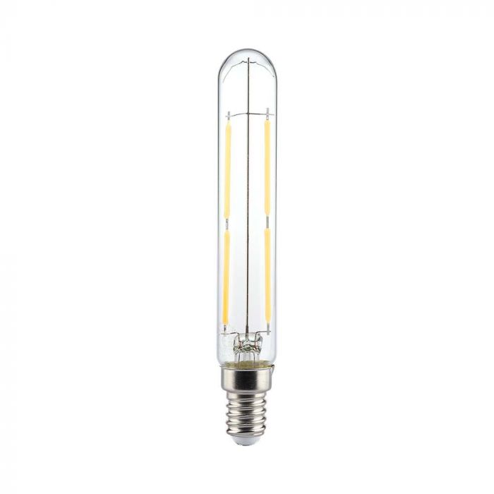 E14 4W(400Lm) LED Spuldze Filament T20, IP20, V-TAC, stikla, silti balta gaisma 3000K