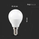E14 4.8W(450Lm) LED SMART Bulb P45, V-TAC, compatible with Amazon Alexa and Google Home applications, RGB+WW+CW