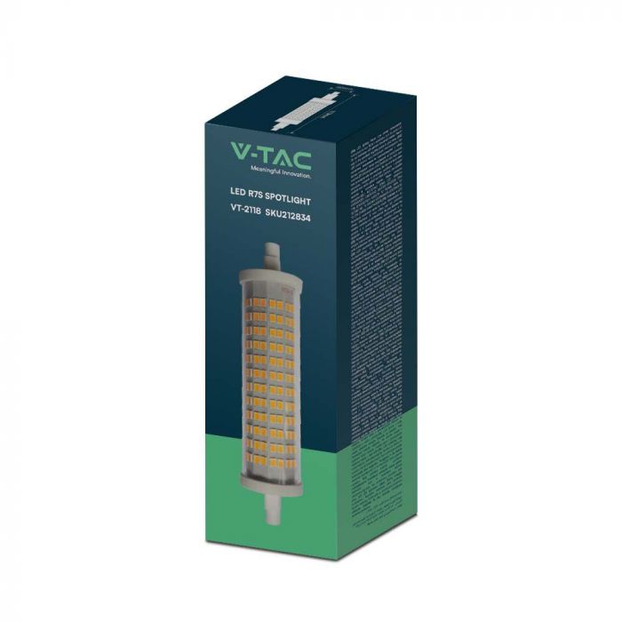 R7S 16W(2000Lm) LED Spuldze, V-TAC, IP20, keramika, silti balta gaisma 3000K