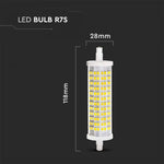 R7S 16W(2000Lm) LED Spuldze, V-TAC, IP20, keramika, auksti balta gaisma 6400K