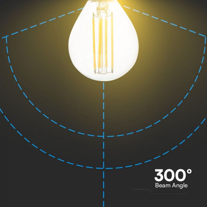 E14 6W(600Lm) LED-lambi hõõgniit, V-TAC, IP20, neutraalne valge 4000K