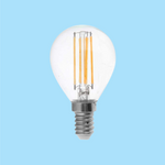 E14 6W(600Lm) LED Spuldze Filament, IP20, P45, auksti balta gaisma 6500K