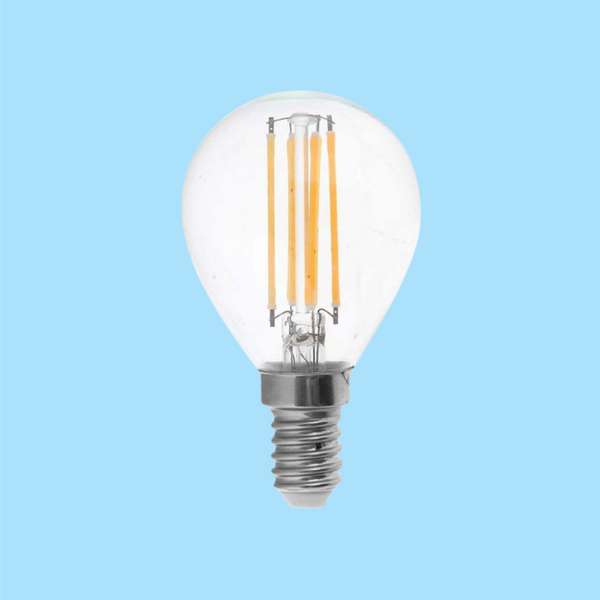 E14 6W (600Lm) светодиодная лампа накаливания, IP20, P45, холодный белый свет 6500K