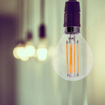 E14 6W(600Lm) LED Spuldze Filament, IP20, P45, auksti balta gaisma 6500K