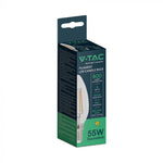 E14 6W(800Lm) LED-lampa med ljusformad glödtråd, V-TAC, IP20, varmvit 3000K
