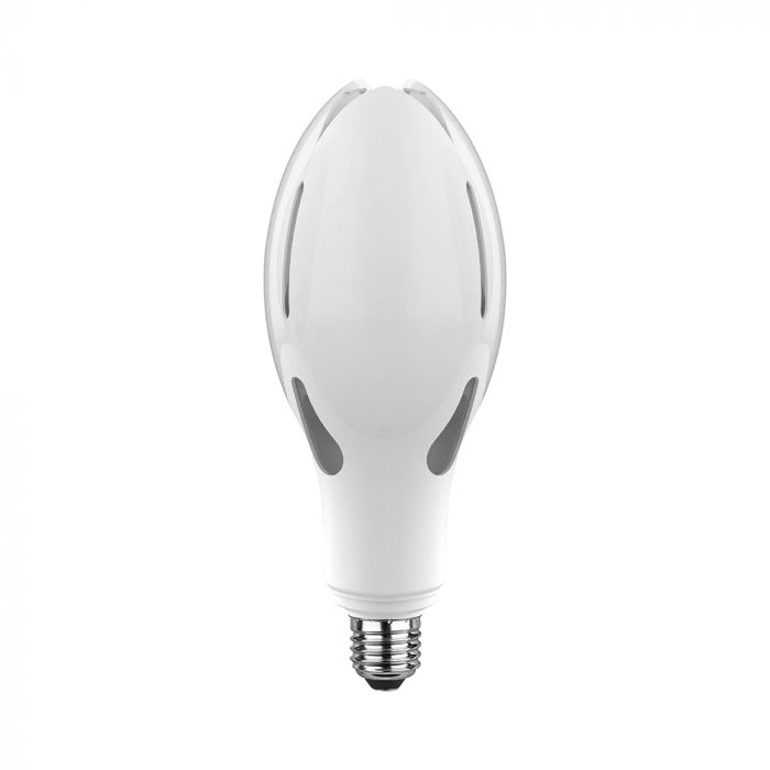 36W(4000Lm) LED olīvas formas spuldze, V-TAC VT-240, SMD-CREE, 111Lm/W, IP20, balta, E27, 90x220mm, 300°, 6 gadu garantija, auksti balta gaisma 6500K