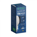 36W(4000Lm) LED olīvas formas spuldze, V-TAC VT-240, SMD-CREE, 111Lm/W, IP20, balta, E27, 90x220mm, 300°, 6 gadu garantija, auksti balta gaisma 6500K